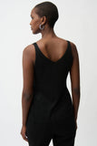 Joseph Ribkoff Metallic Knitted Camisole with Rhinestones Style 252915 - Black
