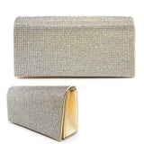 Rhinestone Patch Bling Shiny Evening Bag Clutch: Gold