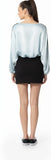 Satin Illusion Beaded Blouse - La Chambre: Size 2