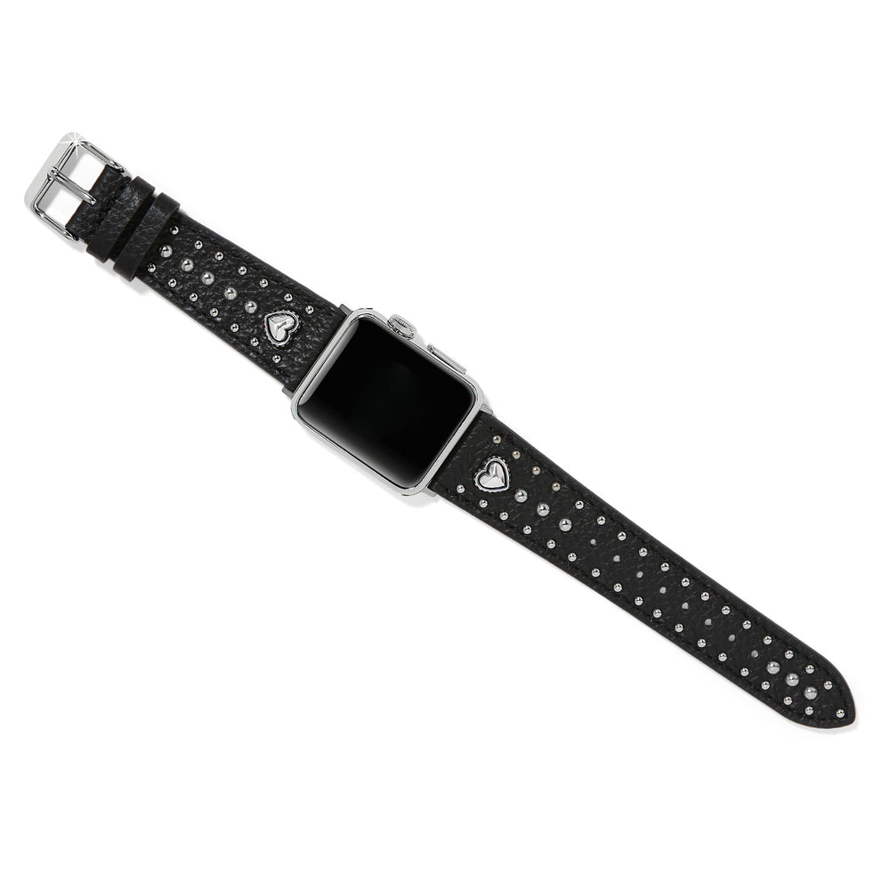 Brighton Pretty Tough Heart Leather Apple Watch® Band Style W2045A - Black