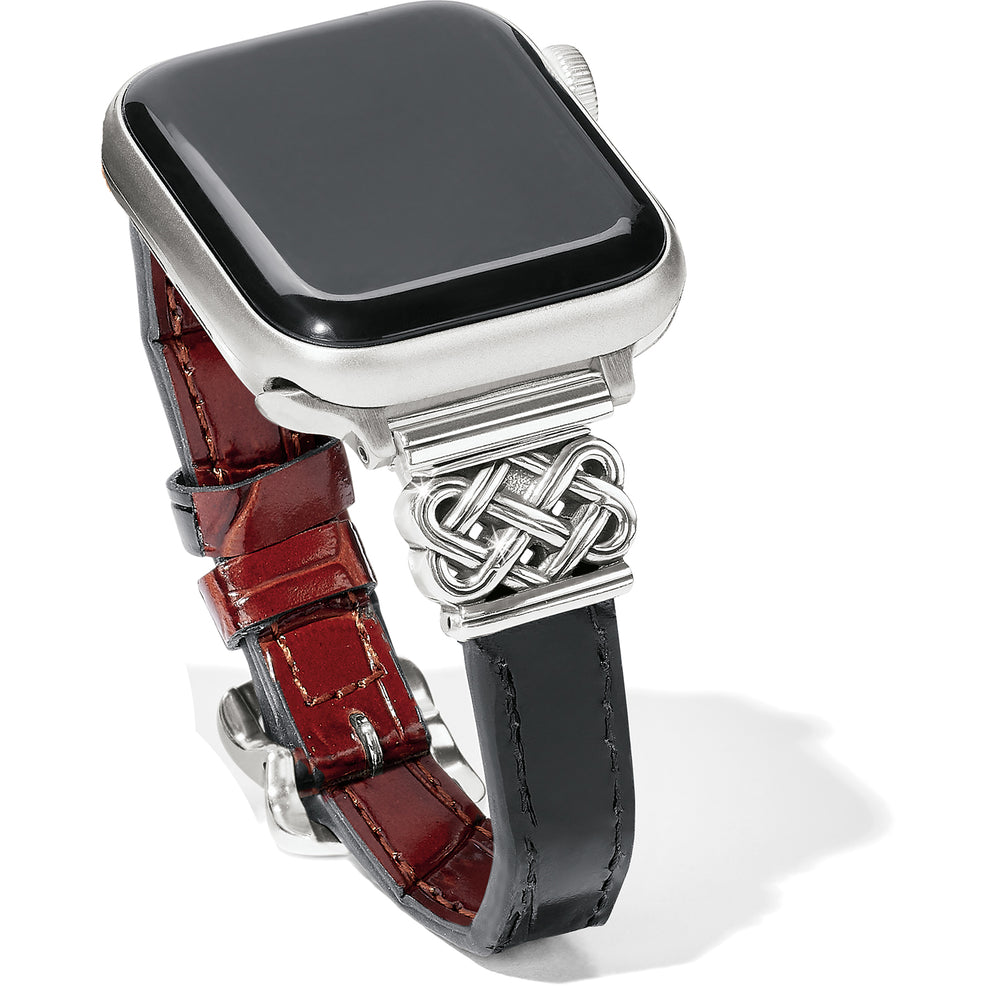 Brighton Interlok Reversible Leather Apple Watch® Band Style W20413 - Black/Brown