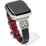Brighton Interlok Reversible Leather Apple Watch® Band Style W20413 - Black/Brown