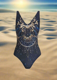 Johnny Was Supernova Sun V-Neck One Piece Bathing Suit Style CSW4424-H