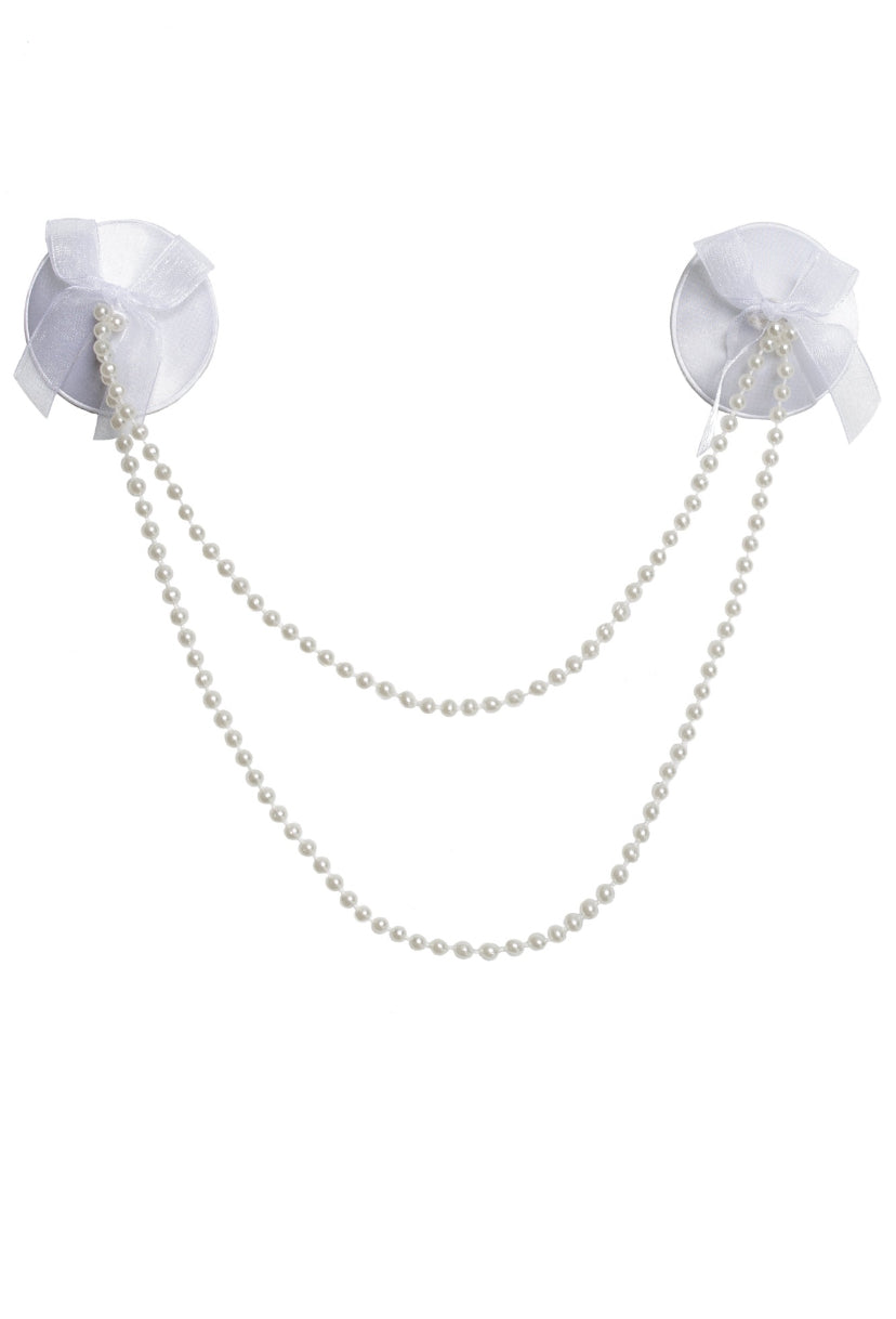 Coquette Satin and Pearl Bridal Pasties