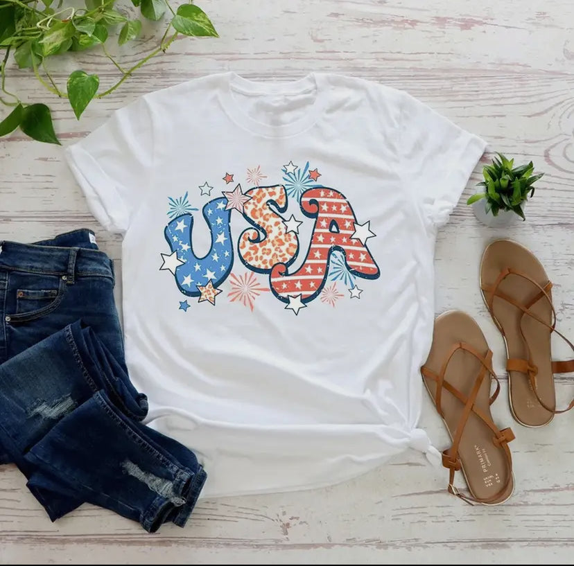 Retro USA Patriotic T-Shirt