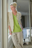 Crown Linen 100% Washable Linen Jacket - Flax