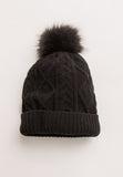 PJ Salvage Cable Lounge Chenille Beanie Style RKCLBE - Black