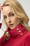 Joseph Ribkoff Silky Knit and Memory Fitted Top Style 254109 - Deep Cherry