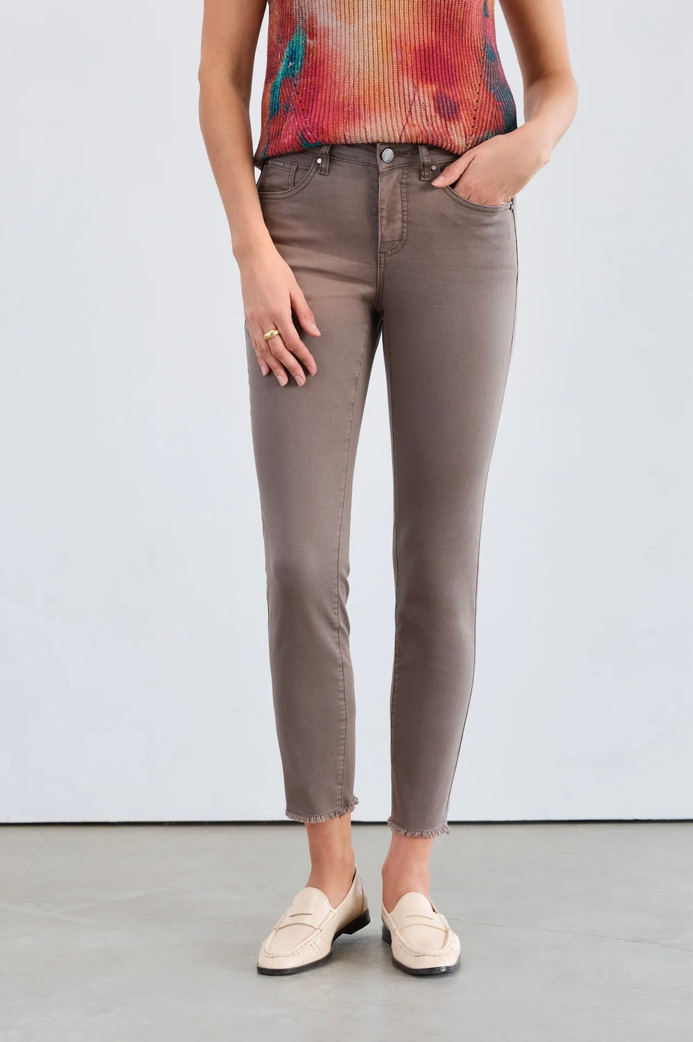 FDJ Olivia Slim Ankle Denim Style  2682511 - Taupe