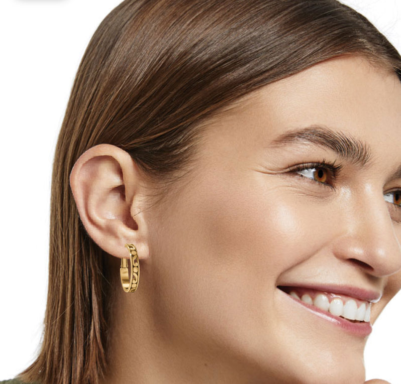 Brighton Contempo Small Hoop Earrings Style JA9905 - Gold