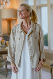 Crown Linen 100% Washable Linen Jacket - Flax