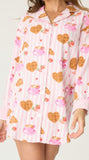 PJ Salvage Brunch Club Nightshirt Style RUFLNS - Pink