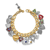 Brighton One Heart Color Charm Bracelet Style JF0209