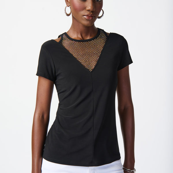 LAST ONE SZ 4 - Joseph Ribkoff Silky Knit Top with LAST ONE SZ 4 - Joseph Ribkoff Silky Knit Top with