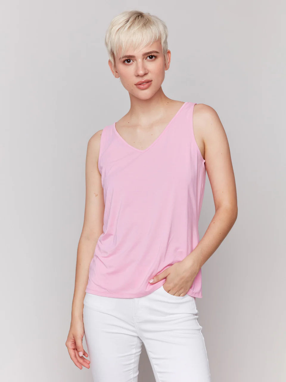LAST ONE SZ M - Charlie B. Reversible Bamboo Cami Style C1243B - Begonia