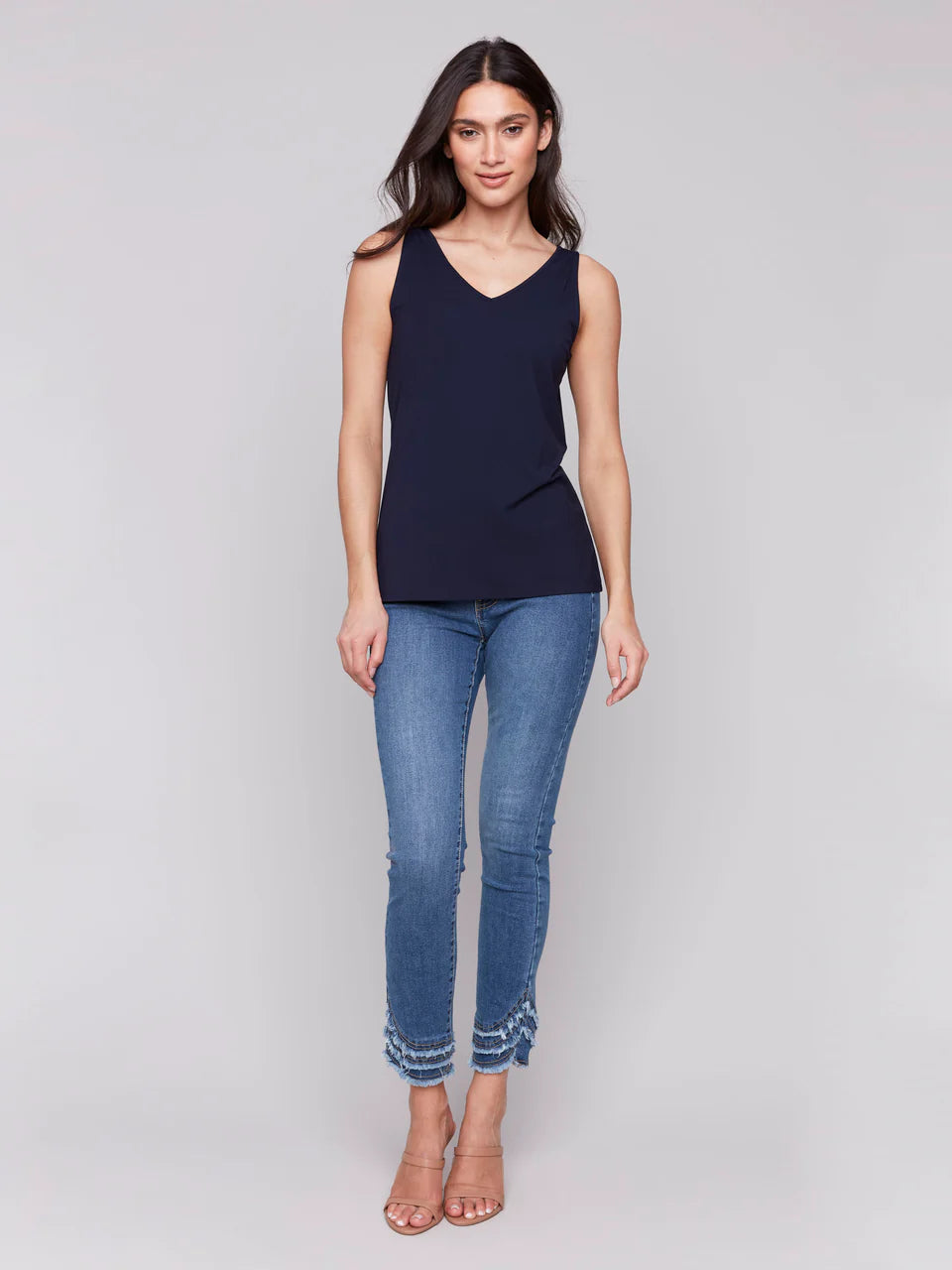 Charlie B. Reversible Bamboo Cami Style C1243S - Navy