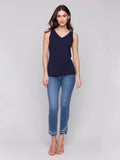 Charlie B. Reversible Bamboo Cami Style C1243S - Navy