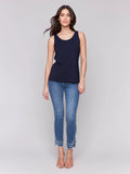 Charlie B. Reversible Bamboo Cami Style C1243S - Navy