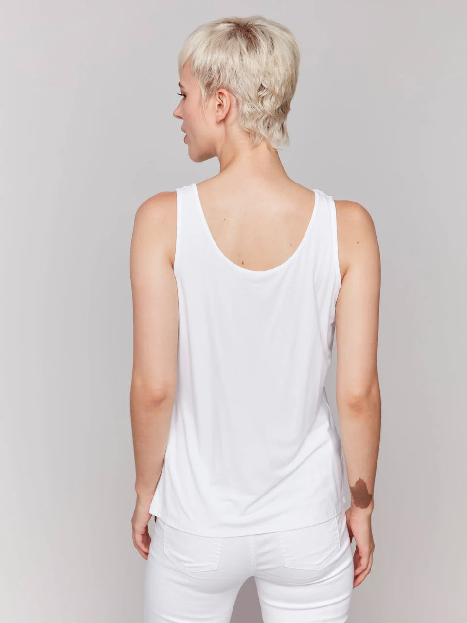 Charlie B. Reversible Bamboo Cami Style C1243S - White