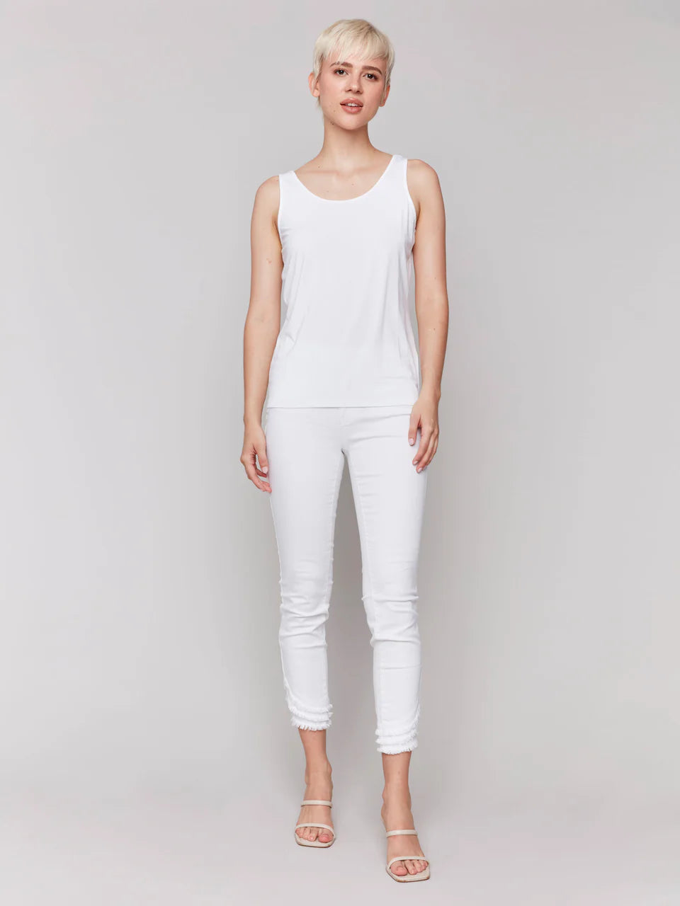 Charlie B. Reversible Bamboo Cami Style C1243S - White