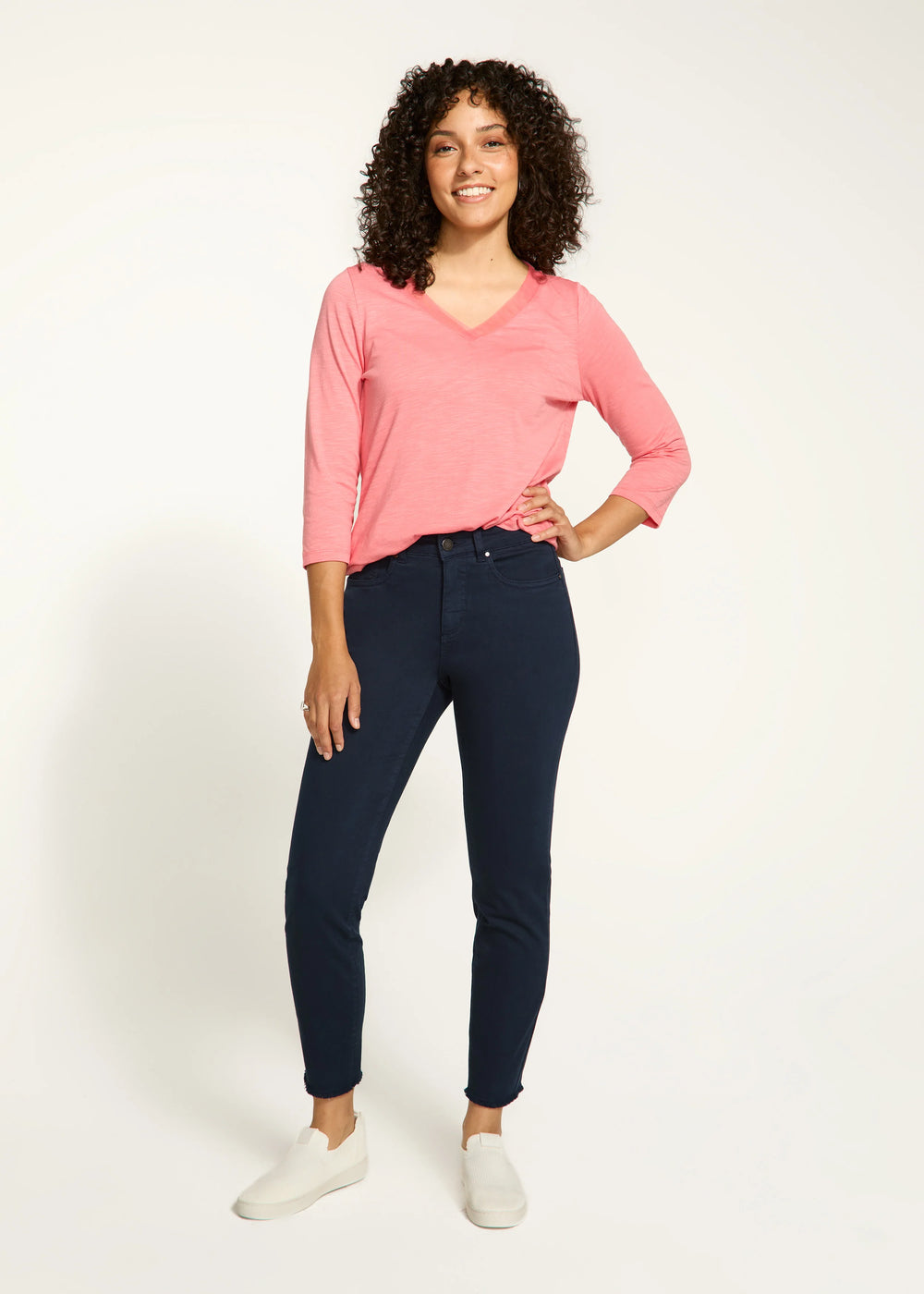 LAST ONE SZ 8 - FDJ Olivia Slim Ankle Denim Style  2682511 - Navy