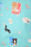 PJ Salvage That’s How I Roll Dogs Flannel Set Style RUFLPJ - Turquoise