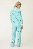 PJ Salvage That’s How I Roll Dogs Flannel Set Style RUFLPJ - Turquoise