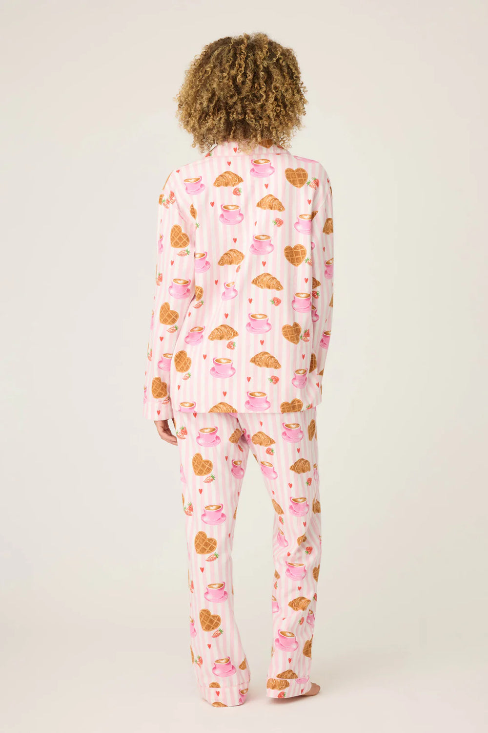PJ Salvage Brunch Club Flannel Set Style RUFLPJ - Pink