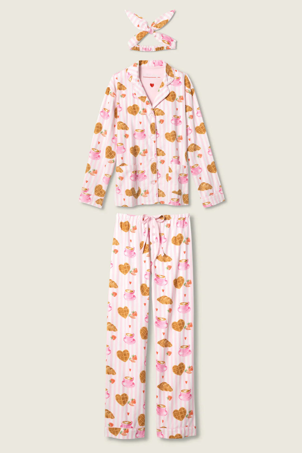 PJ Salvage Brunch Club Flannel Set Style RUFLPJ - Pink