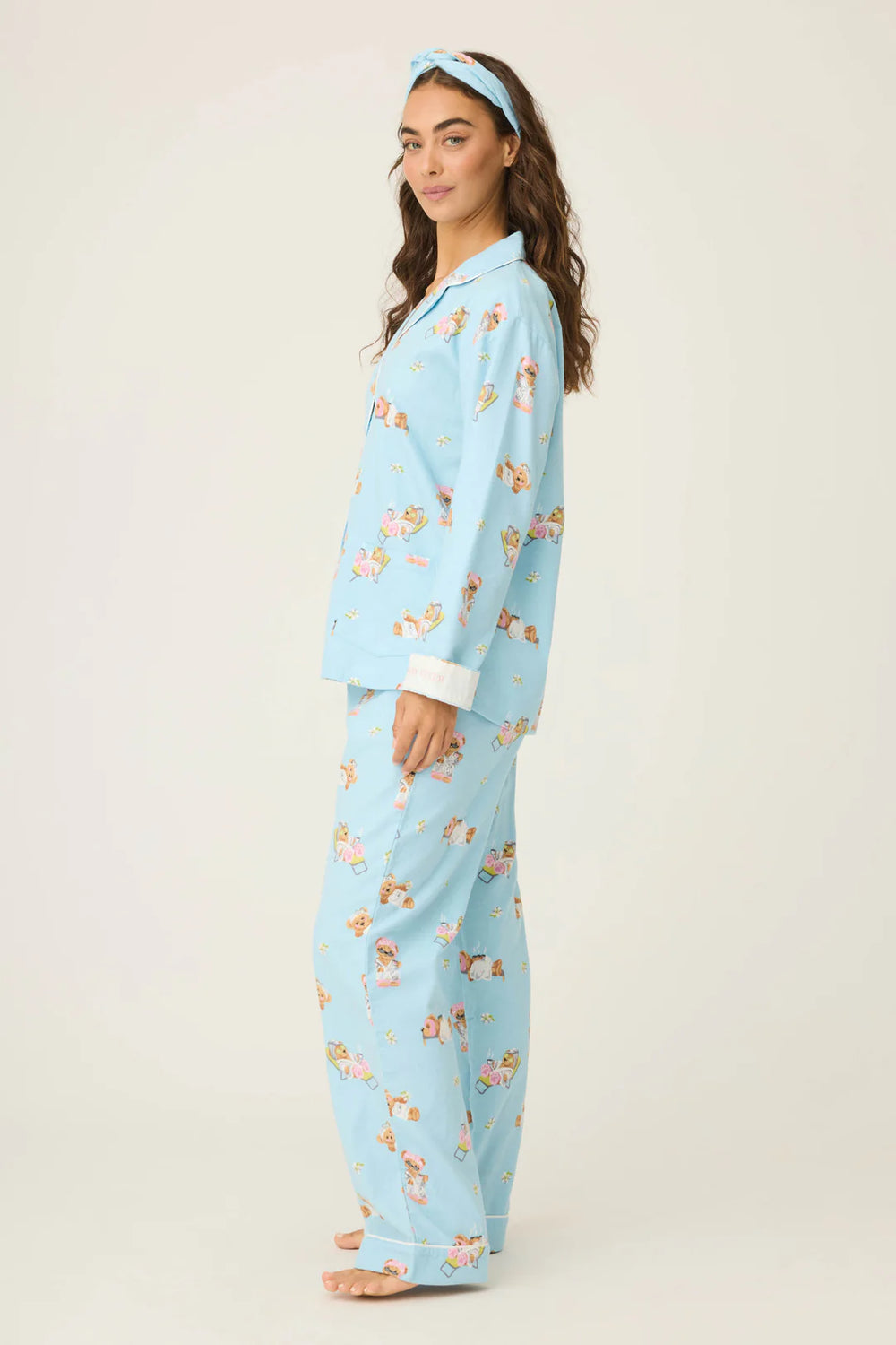 PJ Salvage Beary Cute Flannel Set Style RUFLPJ - Blue