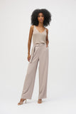 Joseph Ribkoff Metallic Knitted Camisole with Rhinestones Style 252915 - Champagne