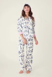 PJ Salvage Bon Voyage Flannel Set Style RUFLPJ - Ivory