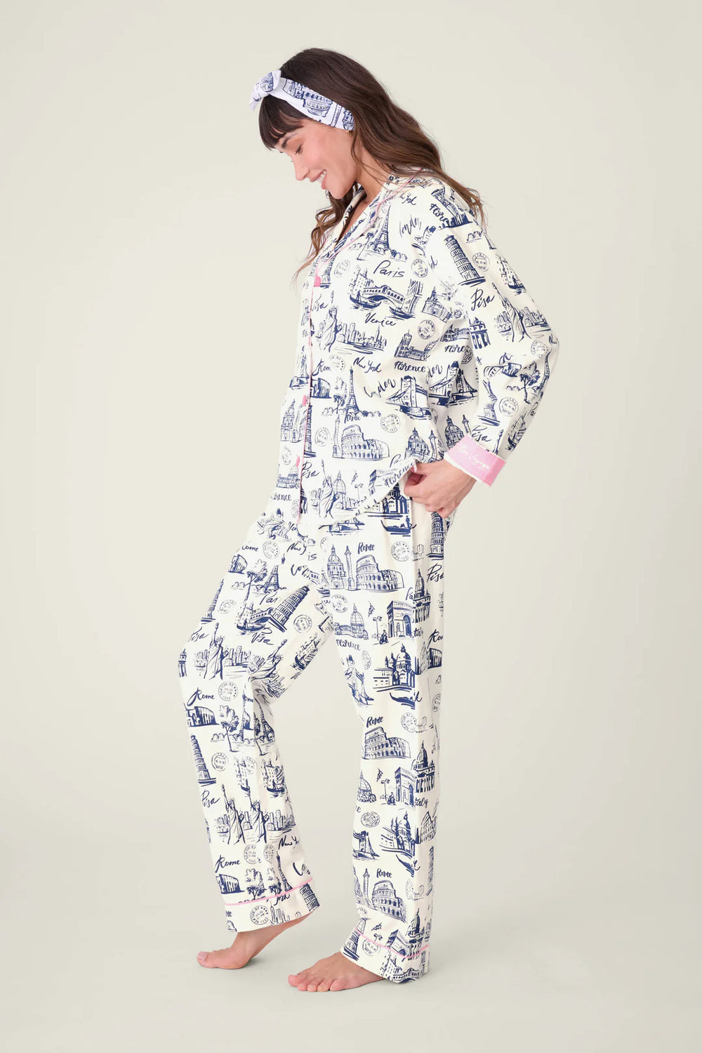PJ Salvage Bon Voyage Flannel Set Style RUFLPJ - Ivory