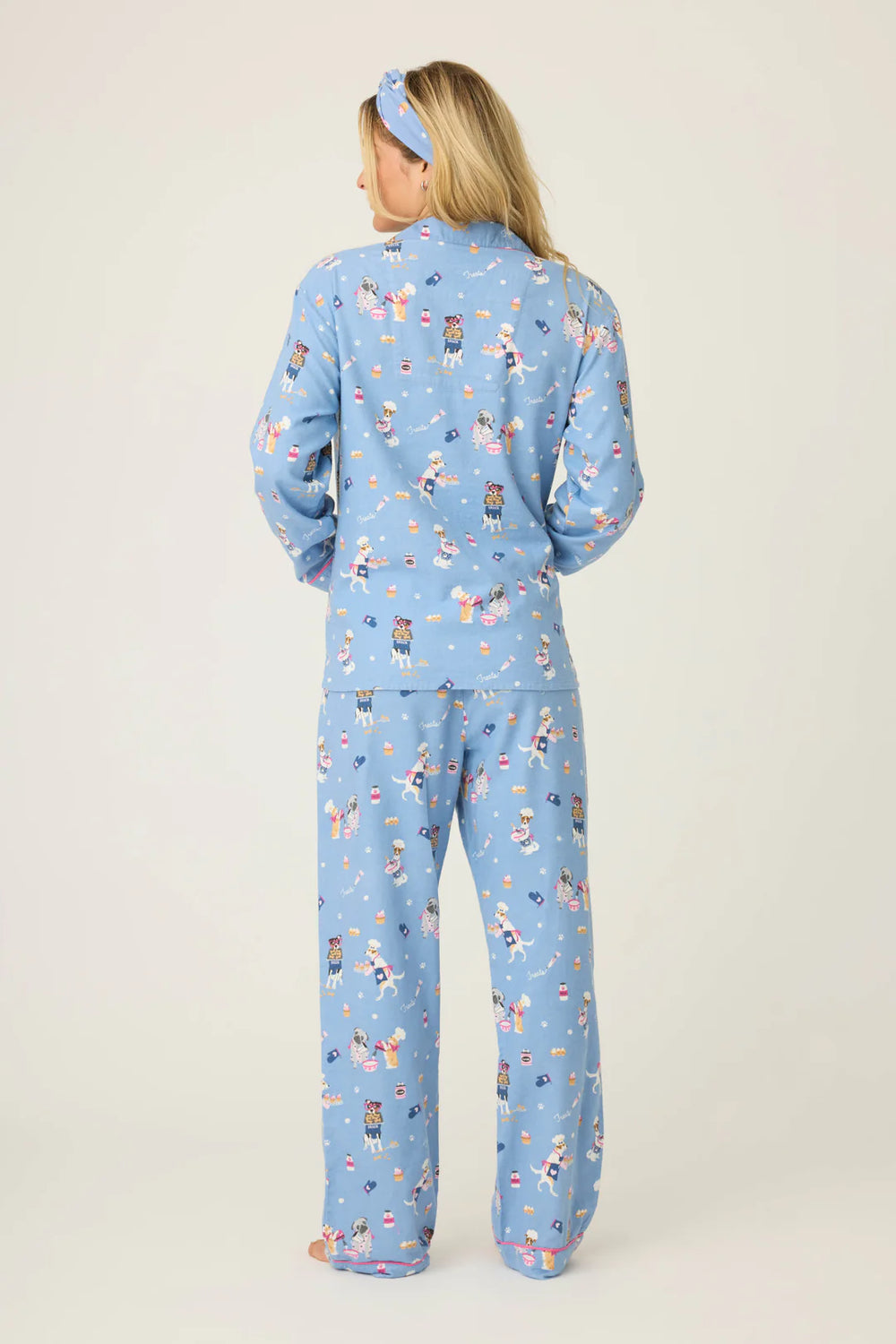PJ Salvage Baked Woof Love Flannel Set Style RUFLPJ - Periwinkle