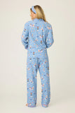 PJ Salvage Baked Woof Love Flannel Set Style RUFLPJ - Periwinkle