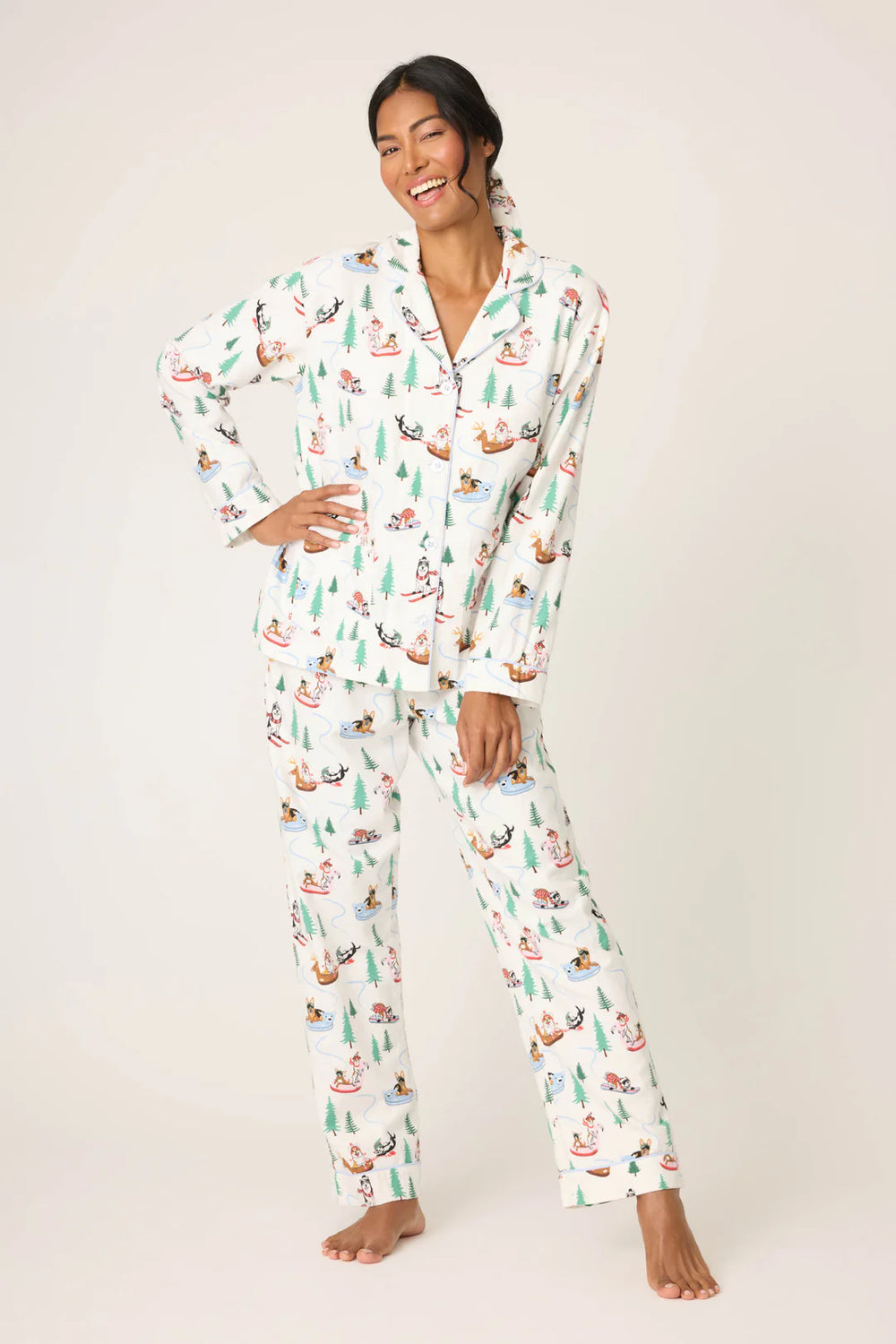 PJ Salvage Sleigh All Day Flannel Set Style RUFLPJ - Ivory
