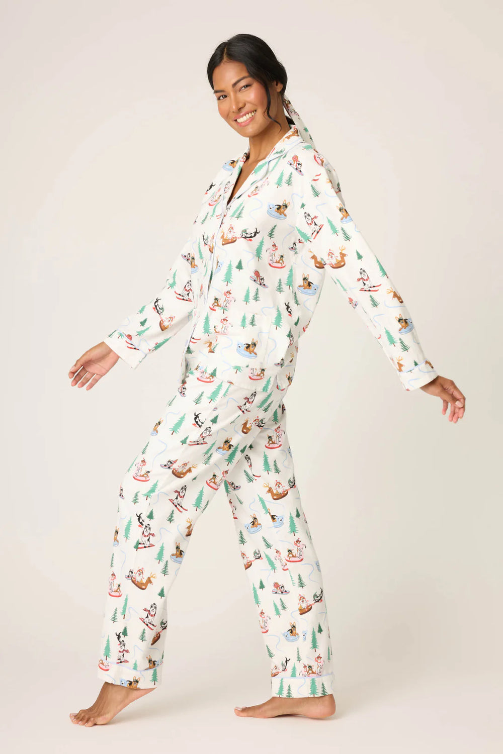 PJ Salvage Sleigh All Day Flannel Set Style RUFLPJ - Ivory