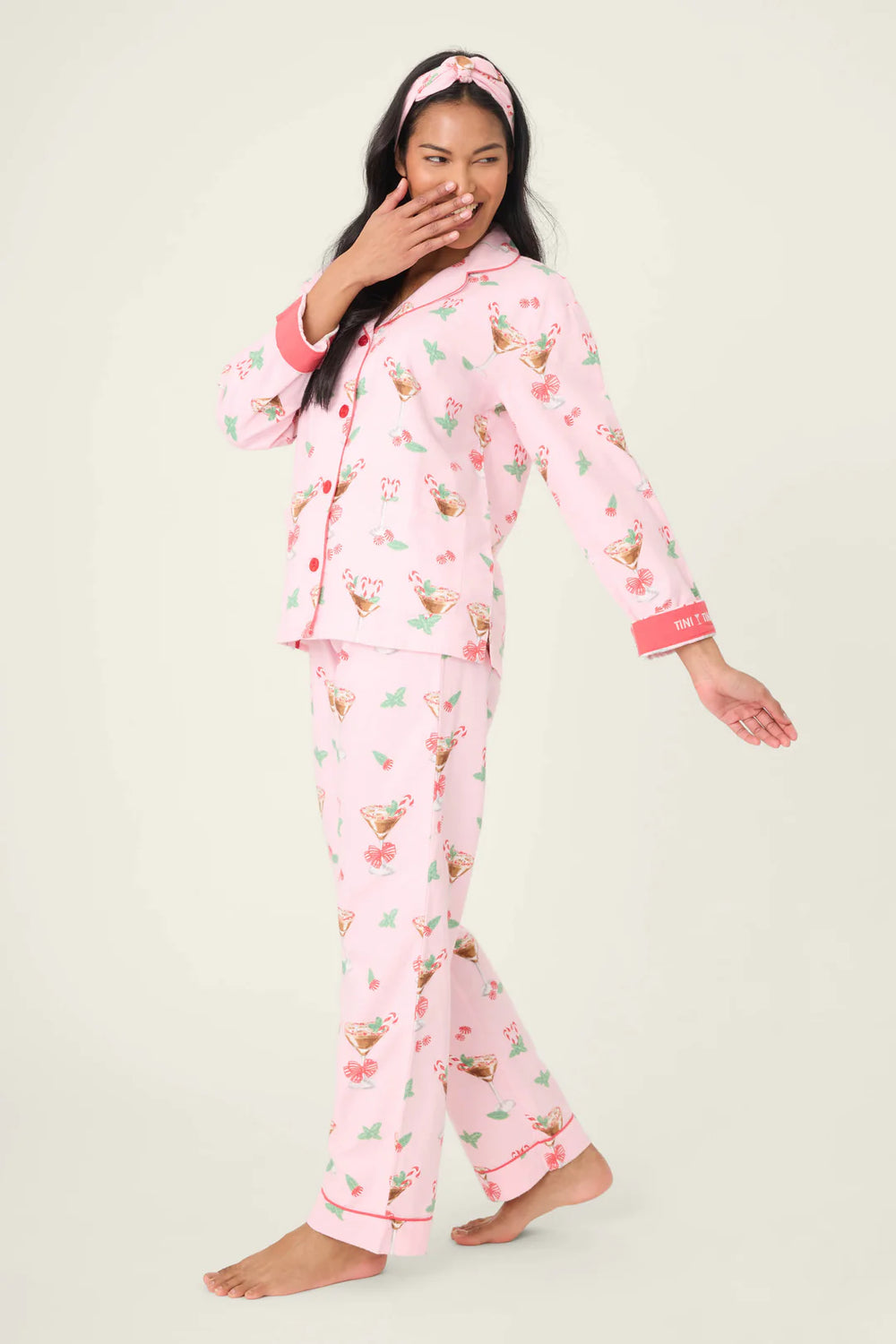 PJ Salvage Tini Time Flannel Set Style RUFLPJ - Pink