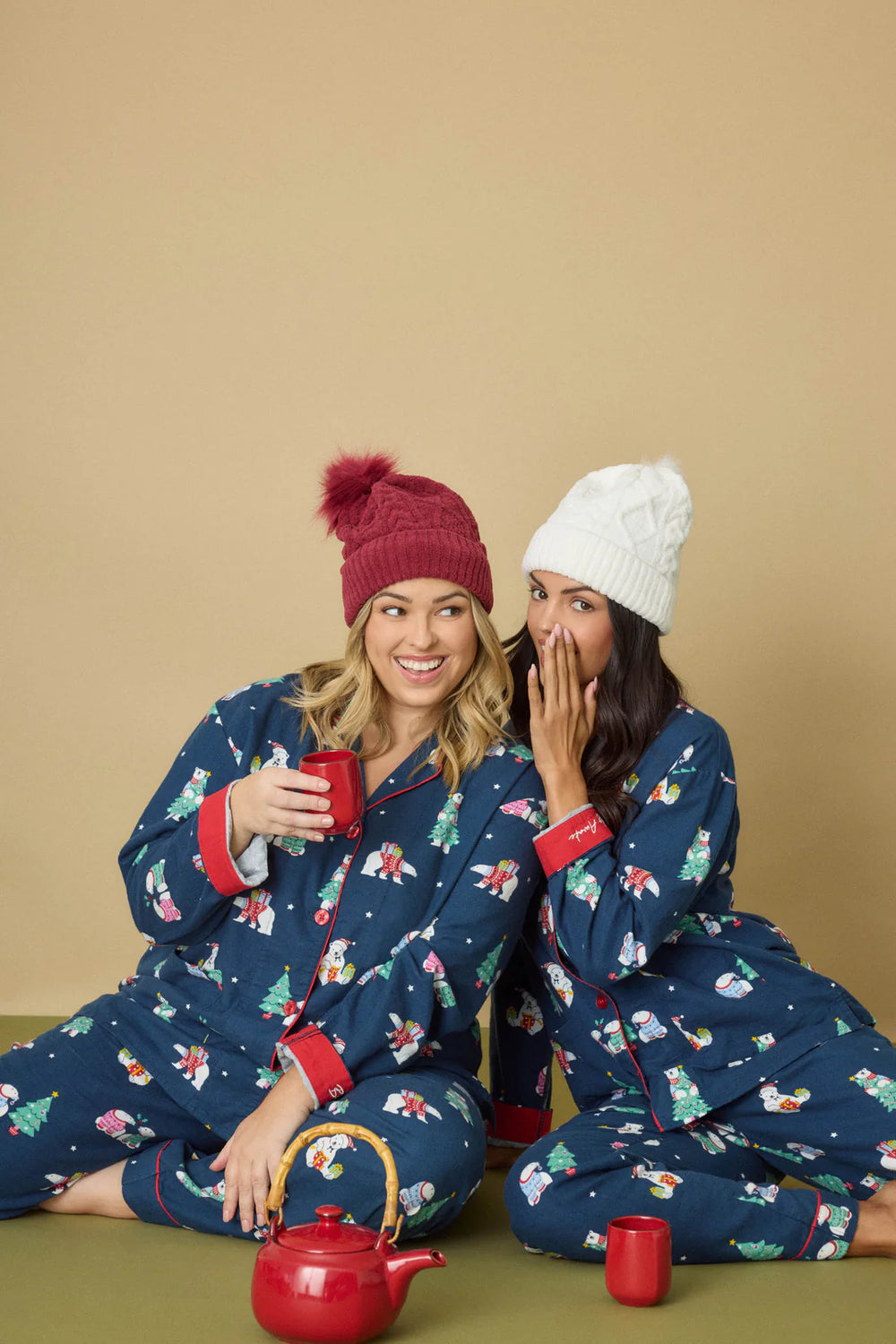 PJ Salvage Bearly Awake Flannel Set Style RUFLPJ - Navy