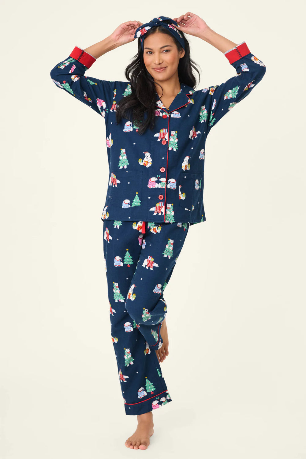 PJ Salvage Bearly Awake Flannel Set Style RUFLPJ - Navy