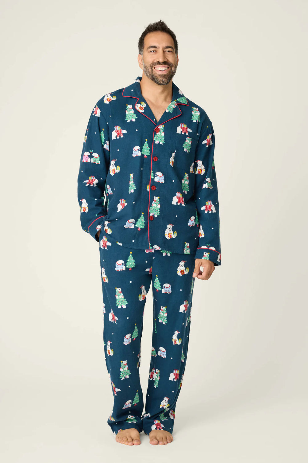 PJ Salvage Men’s Bearly Awake Flannel Set Style RVMFL - Navy