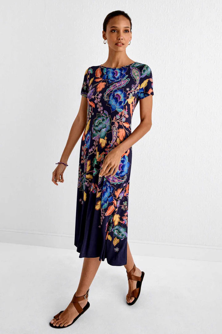 Johnny Was Janie Favorite Boat Neck Cap Sleeve Dress - Stevie’s Garden