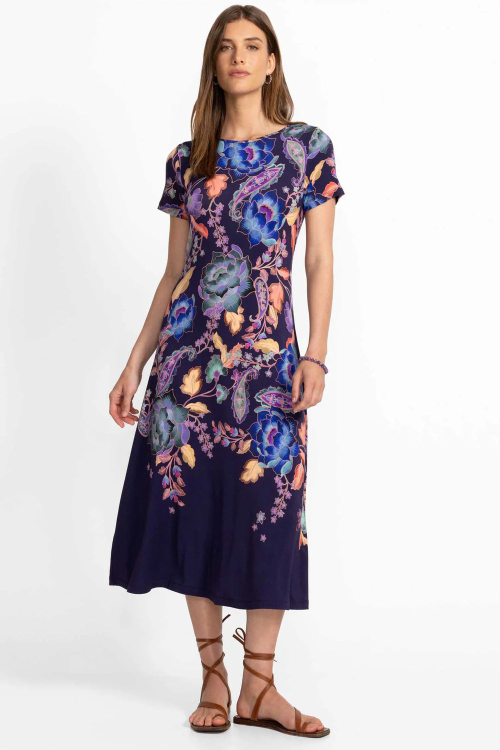 Johnny Was Janie Favorite Boat Neck Cap Sleeve Dress - Stevie’s Garden