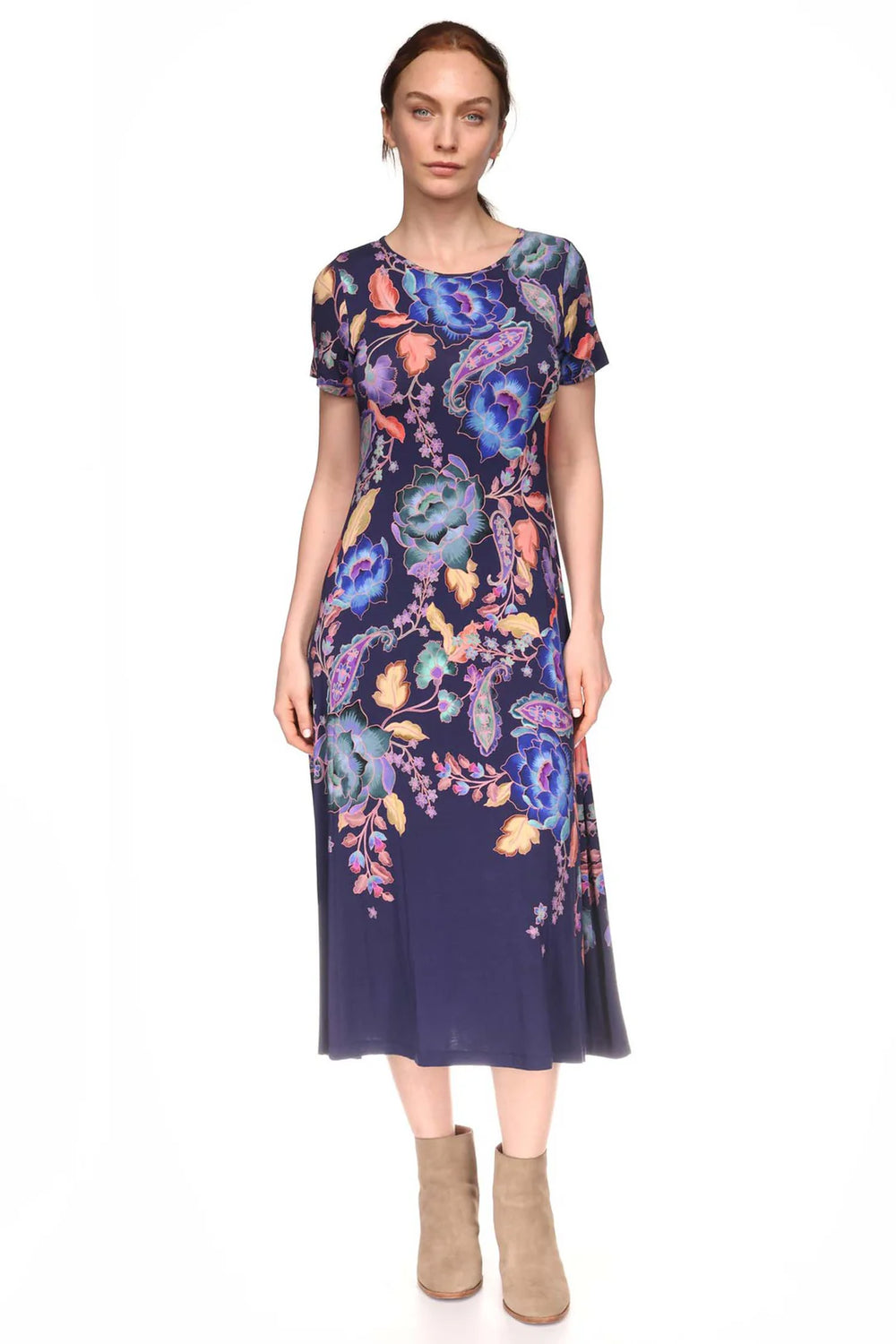 Johnny Was Janie Favorite Boat Neck Cap Sleeve Dress - Stevie’s Garden