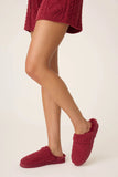 LAST ONE SZ L - PJ Salvage Bootie Cable Knit Slide Slippers Style RKCKSL - Port
