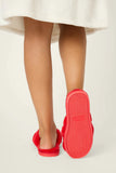 PJ Salvage Luxe Plush Faux Fur Slippers Style RVFFSL - Red