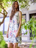 Charlie B. Henley Sleeveless Dress Style C3260D -  Watercolor Floral