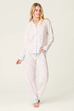 PJ Salvage Playful Prints All Wrapped Up Long PJ Set Style RXPPST2 - White