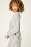 PJ Salvage Long Sleeve Peachy Mix Match Butterfly Top Style RXPHLS1 - Heather Grey