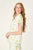 PJ Salvage Short Sleeve La Dolce Spritz Lemon Set Style RYLDST - Ivory